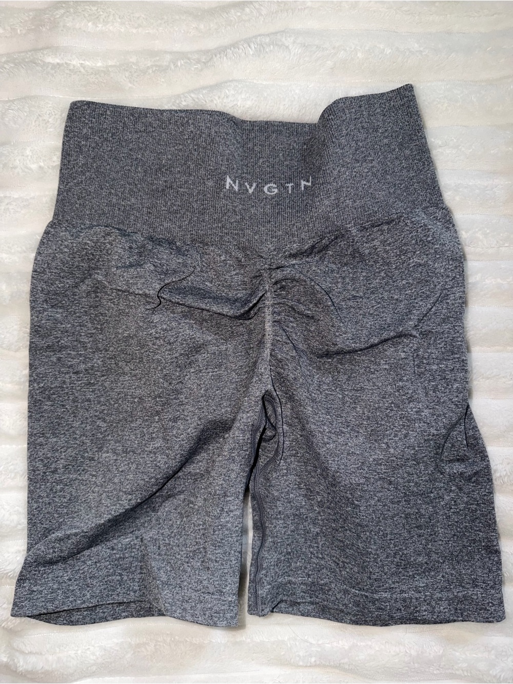 NVGTN Kids High-Waist Heather Gray Leggings Shorts